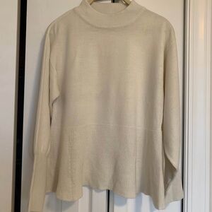 BNOWT Coco & Tasha Neutral Cream Mock Neck Sweater